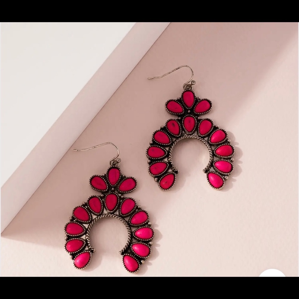 pink earrings
